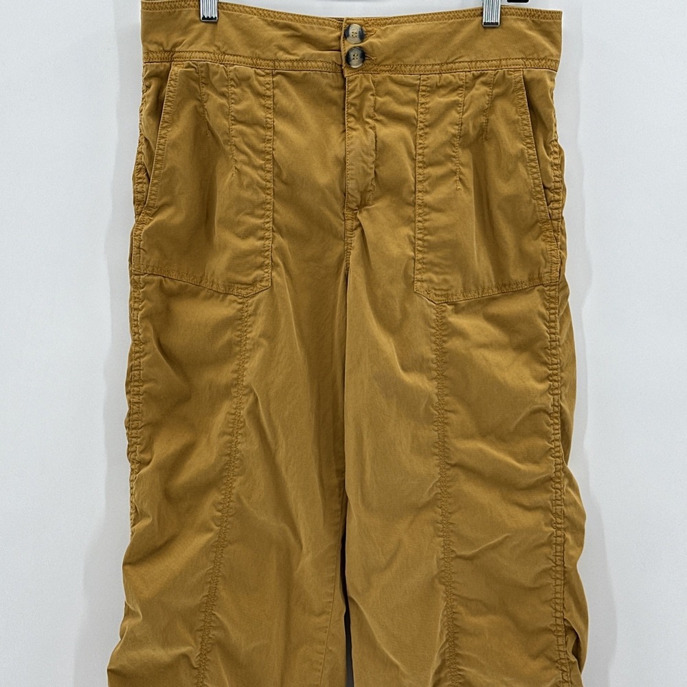 Anthropologie Pants Woman's 31 Cargo Look Wide Leg Baggy Canvas Look Ripstop - Picture 2 of 13